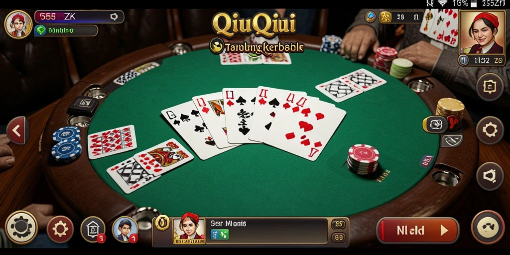 Tampilan gameplay QiuQiu yang mendebarkan dan menantang.