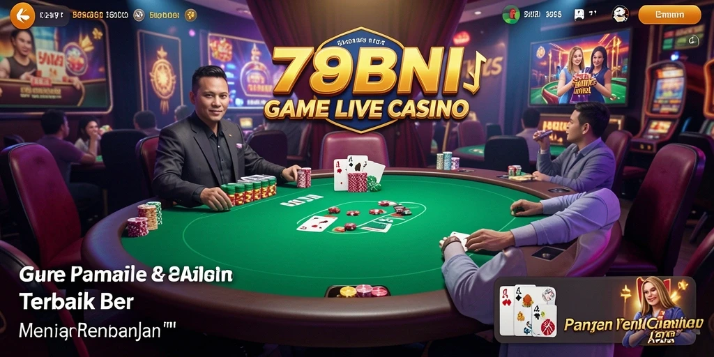 Tampilan gameplay Live Casino yang mendebarkan di 789BNI.