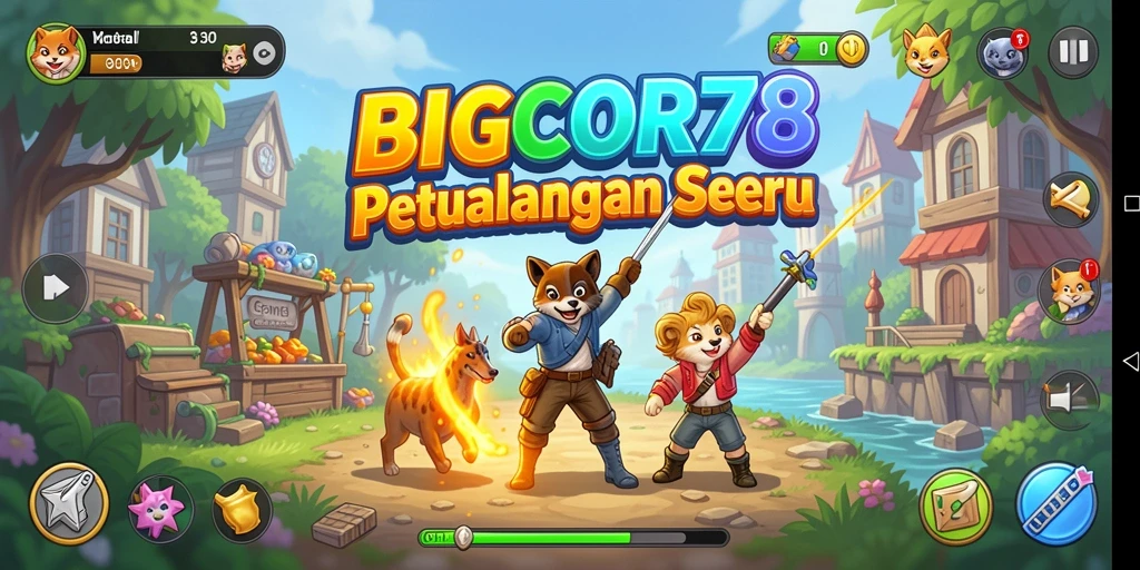 Screenshot menunjukkan aksi seru dalam permainan Arcade