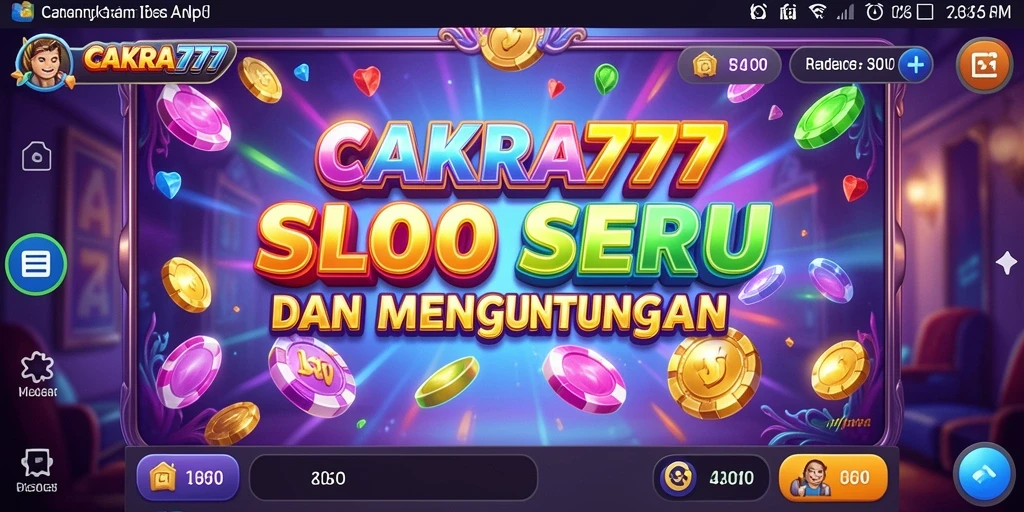 Tampilan gameplay <strong>CAKRA777</strong> yang menegangkan dan penuh warna.