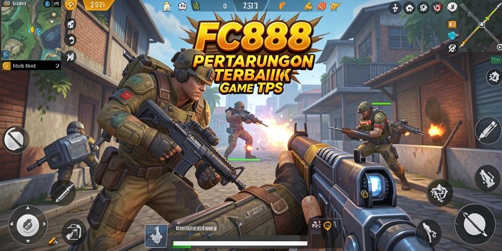 Screenshot utama FC888 menampilkan aksi seru dalam gameplay TPS.