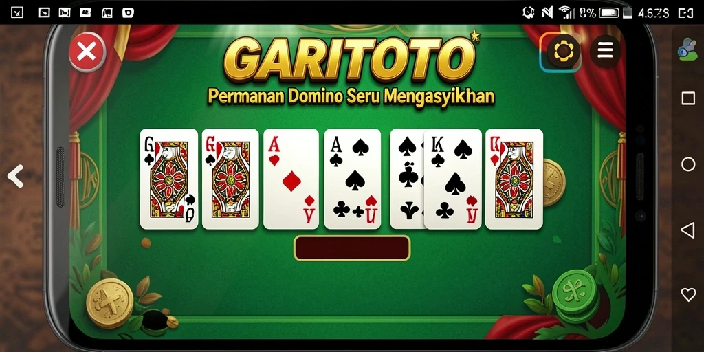 Screenshot gameplay GARITOTO yang menampilkan serunya permainan Domino.