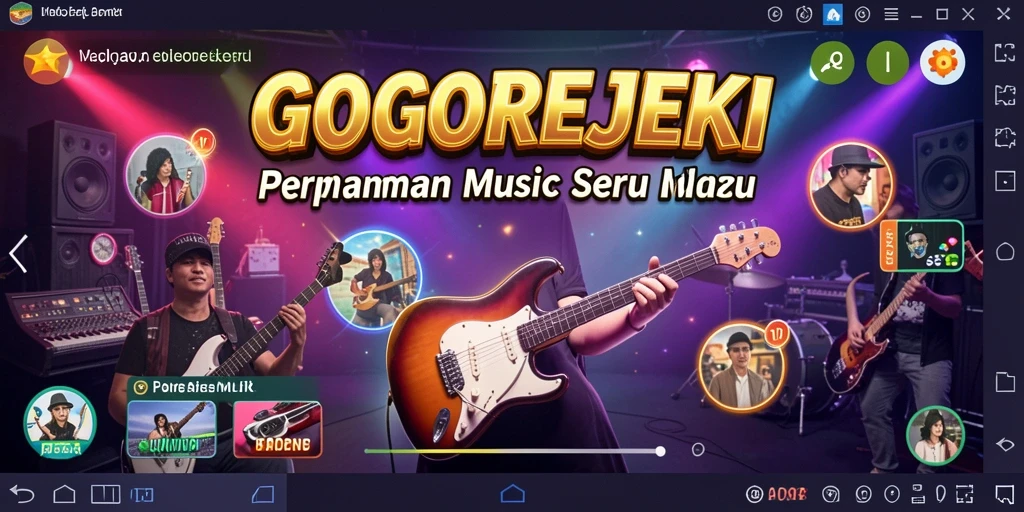 Menampilkan gameplay seru GOGOREJEKI dengan berbagai lagu menarik.