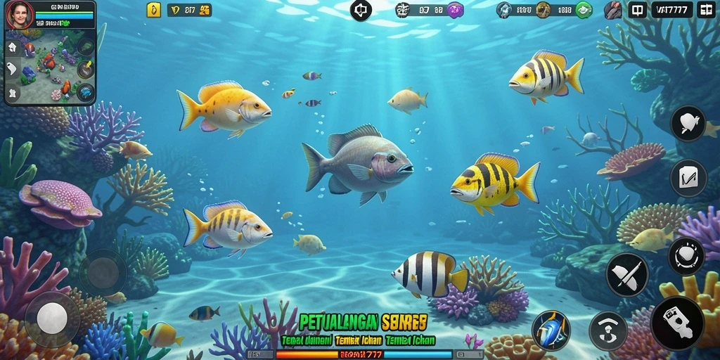 Screenshot dari gameplay mendebarkan Tembak Ikan GT777.