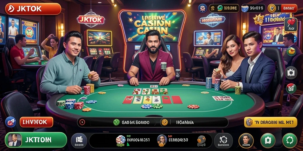 Tampilan gameplay Live Casino JKTOK yang menawan dan interaktif.