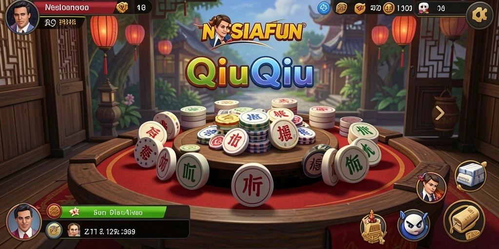 Screenshot gameplay QiuQiu NESIAFUN yang menarik dan kompetitif.
