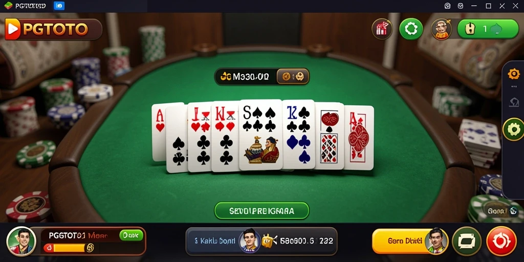 Tampilan gameplay PGTOTO yang mengasyikkan dengan kartu Domino.