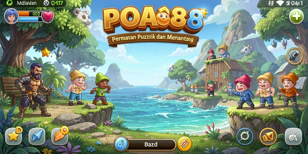Screenshot menunjukkan gameplay menantang dalam POA88 dengan teka-teki yang menarik.