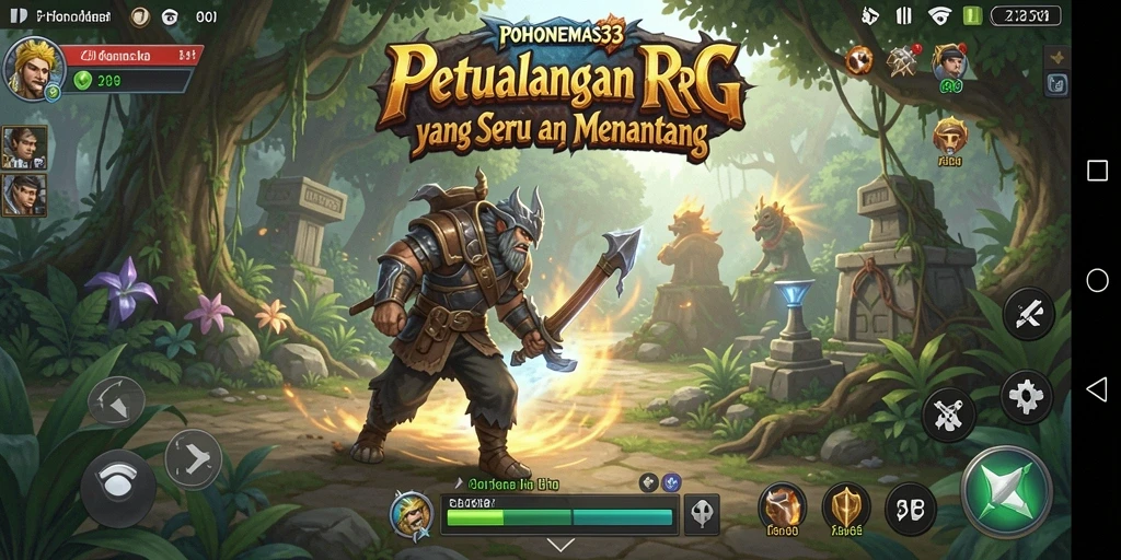 Tampilan menarik dari gameplay RPG POHONEMAS33 yang memukau.