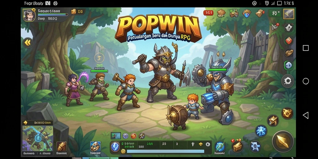 Tampilan gameplay RPG POPWIN yang menggugah semangat petualangan.