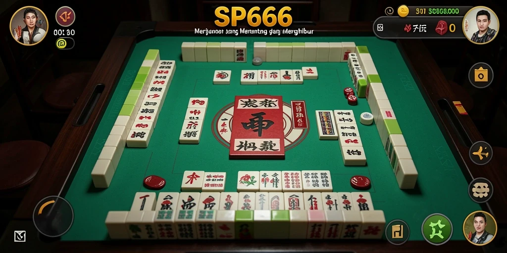 Tangkapan layar gameplay Mahjong SP666 yang seru dan interaktif.