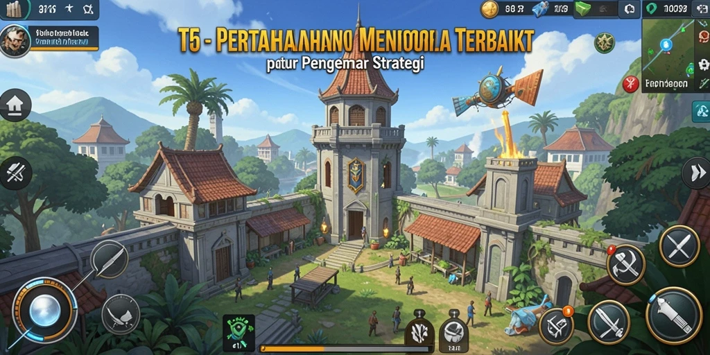 Screenshot gameplay T6 menampilkan aksi seru pertahanan menara.
